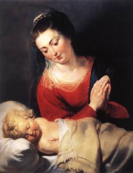 彼得 保羅 魯本斯 Virgin in Adoration before the Christ Child